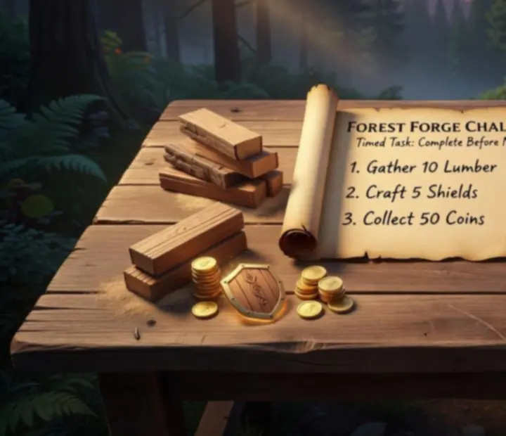 Időszakos feladatkártyák erdei tycoon hangulattal