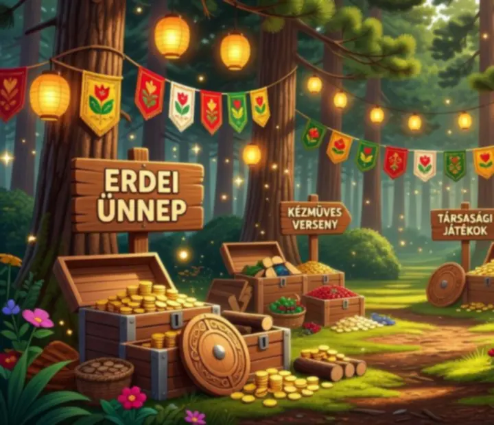 Erdei esemény hangulat Top Tycoon: Coin Theme Empire stílusban